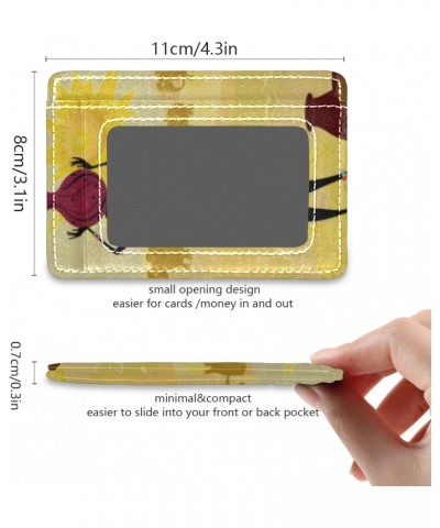 African Women Tribes Pattern Slim Minimalist Wallets Rfid Blocking Card Wallets PU Leather Front Pocket Wallets for Men and W...