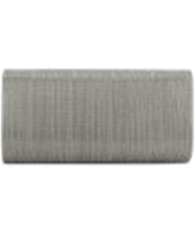 Womens Glitter Plain Clutch Bag Grey $30.54 Evening Bags