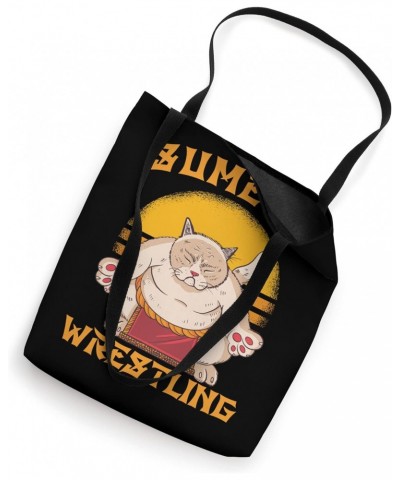 Sumo Cat Japanese Shirt Japanese Funny Kawaii Cat Art Tote Bag $15.95 Totes