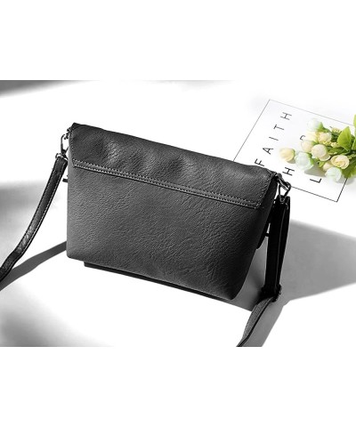 Women Tassel Shoulder Bag PU Leather Fringed Crossbody Bag Fashion Messenger Handbag Black $12.30 Crossbody Bags