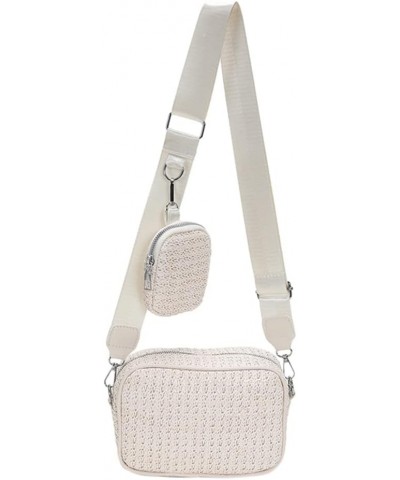 Crossbody Bags Fashion Commute Bag Simple Portable Adjustable Strap with Small Purse Elegant for Weekend Vacation Beige $8.75...