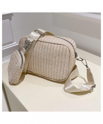 Crossbody Bags Fashion Commute Bag Simple Portable Adjustable Strap with Small Purse Elegant for Weekend Vacation Beige $8.75...