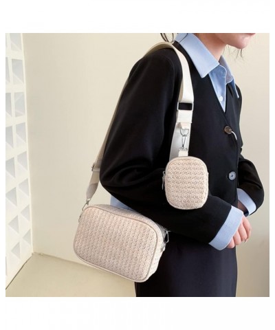 Crossbody Bags Fashion Commute Bag Simple Portable Adjustable Strap with Small Purse Elegant for Weekend Vacation Beige $8.75...