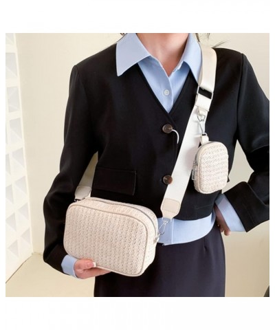 Crossbody Bags Fashion Commute Bag Simple Portable Adjustable Strap with Small Purse Elegant for Weekend Vacation Beige $8.75...