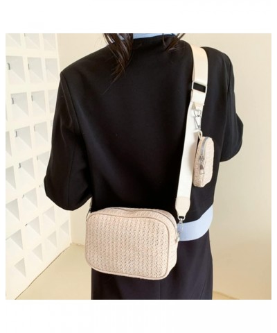 Crossbody Bags Fashion Commute Bag Simple Portable Adjustable Strap with Small Purse Elegant for Weekend Vacation Beige $8.75...