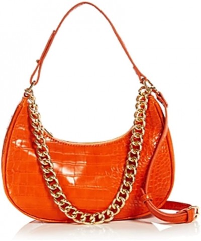 Women's Embossed Shoulder Bag Orange $29.90 Shoulder Bags