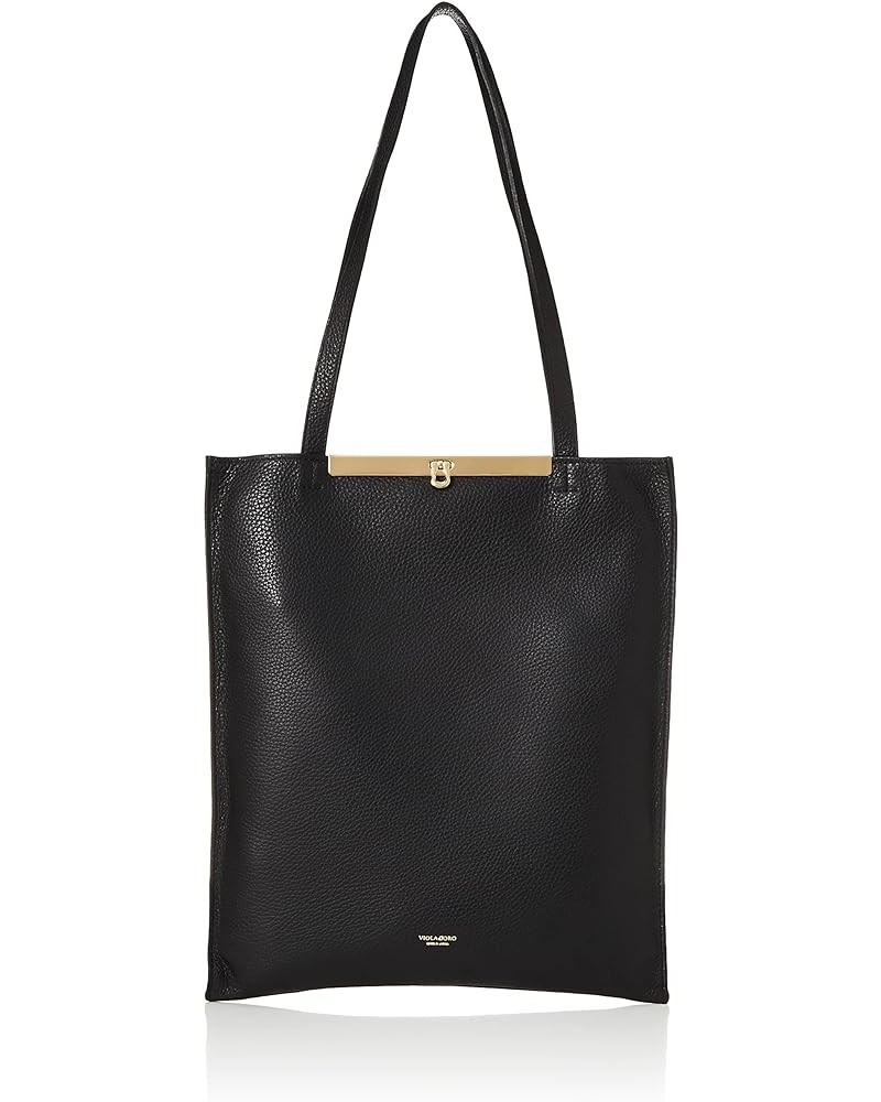 Leather A4 Tote Black (Black 19-3911tcx) $47.05 Handbags