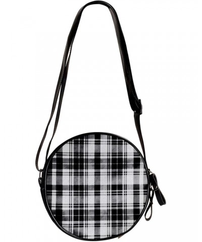 Crossbody Bags for Women,Crossbody Bag Men,Small Sling Bag,Black and White Plaid,Crossbody Purse $10.53 Crossbody Bags