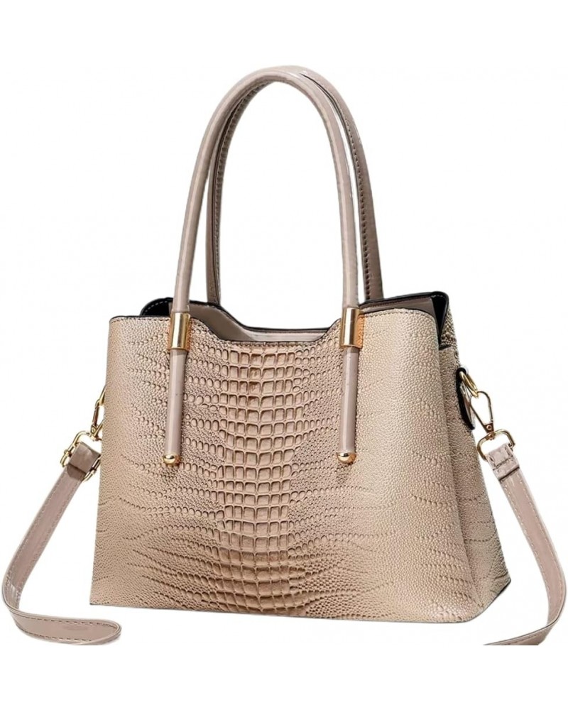 Designer Crocodile Print Tote Bags and Wallets - Women's Leather Tote Small Top Handle Satchel Underarm Bag Kaqise $19.72 Totes