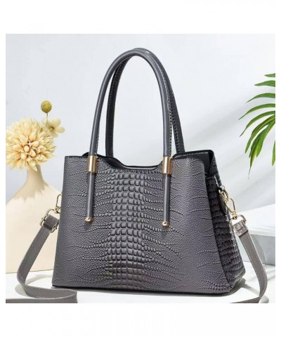 Designer Crocodile Print Tote Bags and Wallets - Women's Leather Tote Small Top Handle Satchel Underarm Bag Kaqise $19.72 Totes