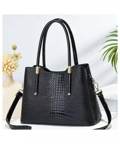 Designer Crocodile Print Tote Bags and Wallets - Women's Leather Tote Small Top Handle Satchel Underarm Bag Kaqise $19.72 Totes