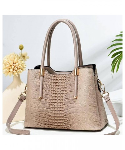 Designer Crocodile Print Tote Bags and Wallets - Women's Leather Tote Small Top Handle Satchel Underarm Bag Kaqise $19.72 Totes