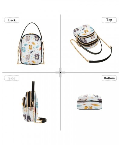 Multi Dog Crossbody Handbags for Women Casual Leather Shoulder Phone Purse $10.66 Crossbody Bags