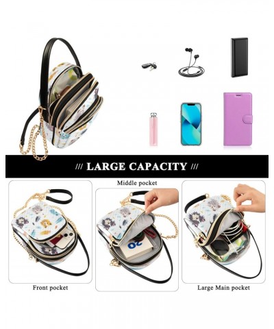 Multi Dog Crossbody Handbags for Women Casual Leather Shoulder Phone Purse $10.66 Crossbody Bags