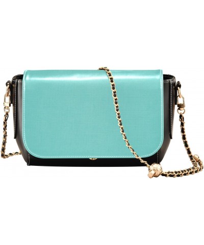 Crossbody Handbag Turquoise PU Leather Shoulder Bag Sturdy Travel Pouch Compact Chic Bag for Women Everyday Use Holiday Birth...