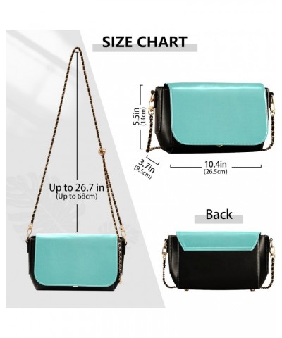 Crossbody Handbag Turquoise PU Leather Shoulder Bag Sturdy Travel Pouch Compact Chic Bag for Women Everyday Use Holiday Birth...