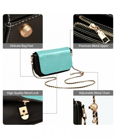 Crossbody Handbag Turquoise PU Leather Shoulder Bag Sturdy Travel Pouch Compact Chic Bag for Women Everyday Use Holiday Birth...