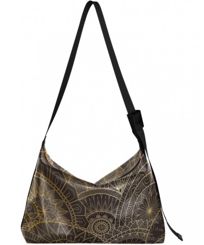 Mandala Ethnic Boho Bohemian Womens Tote Bag Leather Shoulder Bag For Women Men Large Hobo Cross Body Bags Handbag $18.01 Totes