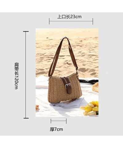 Women's Summer -Shoulder Portable Bag Woven Bag Messenger Rattan Bag (Color : Argento, Size : Talla ?nica) Talla ?nica D $58....