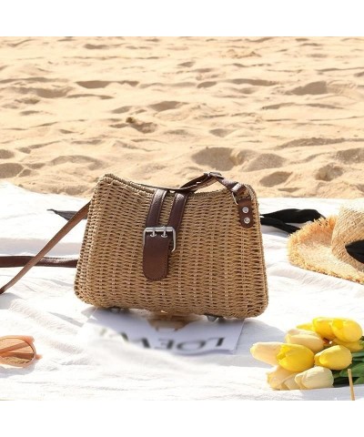 Women's Summer -Shoulder Portable Bag Woven Bag Messenger Rattan Bag (Color : Argento, Size : Talla ?nica) Talla ?nica D $58....