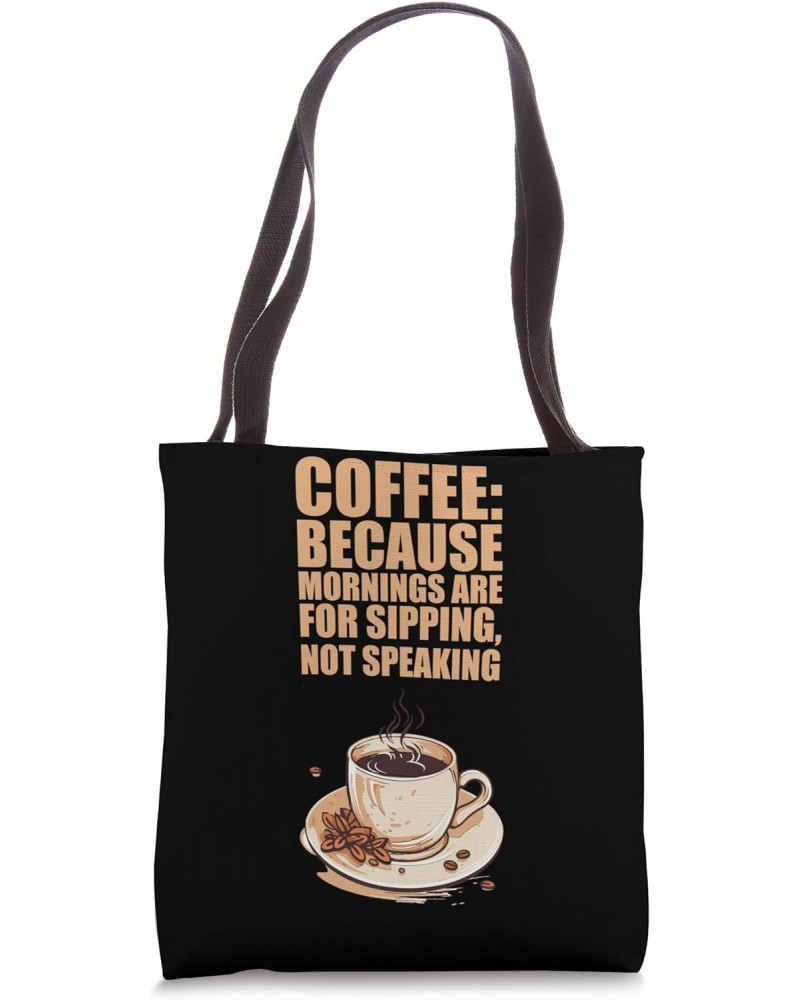 Coffee Cup Barista Coffein Morning Funny Sarcastic Coffee Tote Bag $14.63 Totes