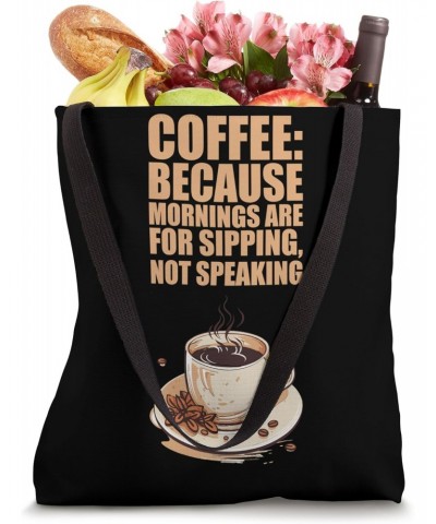 Coffee Cup Barista Coffein Morning Funny Sarcastic Coffee Tote Bag $14.63 Totes