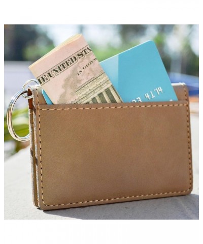 ID Holder Wallet, Basketball Slam Dunk Man, Personalized Engraving Included (Teal) Light Brown $15.11 Wallets