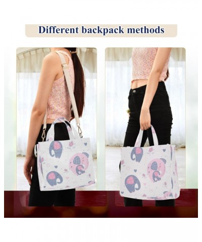 Elephants in Flower Dresses Corduroy Handbag - Fashionable, Unique, and Versatile Shoulder Bag Beige straps $16.16 Shoulder Bags