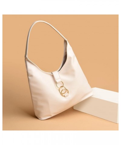 Shoulder Bag Retro Classic Purse Clutch Shoulder Tote HandBag with Zipper Closure for Women Hobo-white $12.18 Shoulder Bags