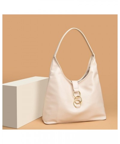 Shoulder Bag Retro Classic Purse Clutch Shoulder Tote HandBag with Zipper Closure for Women Hobo-white $12.18 Shoulder Bags