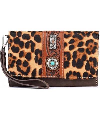 Wallet Western Crossbody Bag Shoulder Bag for Women Turquoise Leopard $18.87 Shoulder Bags