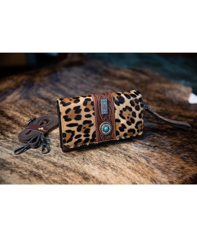 Wallet Western Crossbody Bag Shoulder Bag for Women Turquoise Leopard $18.87 Shoulder Bags