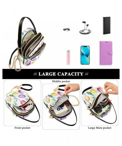 Cell Phone Purse Watercolor Rainbow Tulip Crossbody Handbag Durable Shoulder Bag Sturdy Travel Pouch Compact Chic Bag for Wom...