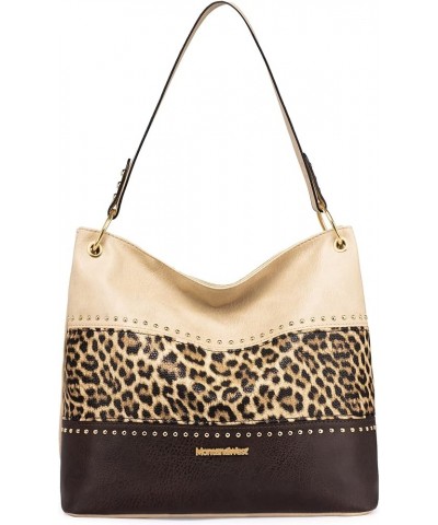 Hobo Bag Purses and Handbags for Women Top Handle Handbags with Pockets Zipper B-beige/Leopard/Coffee $13.06 Hobo Bags