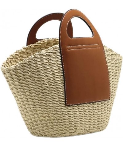 Handmade Straw Bag Hand-held Straw Woven Bag Woven Women's Bag (Color : D, Size : 22 * 25 * 45cm) D $135.12 Shoulder Bags