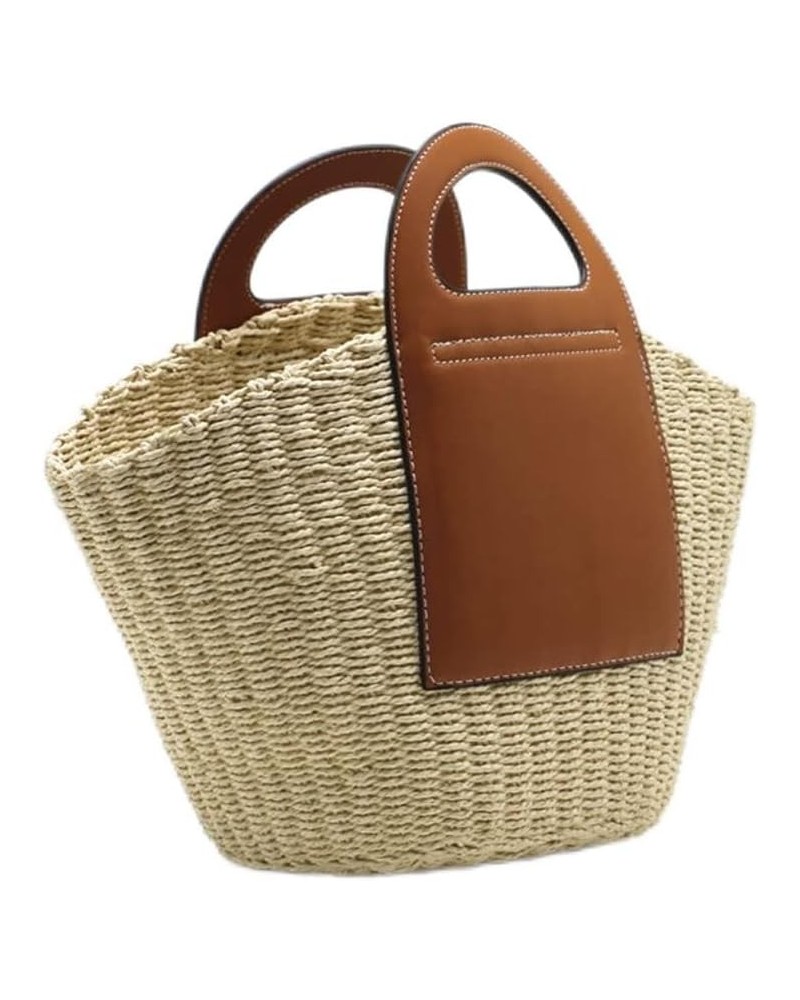 Handmade Straw Bag Hand-held Straw Woven Bag Woven Women's Bag (Color : D, Size : 22 * 25 * 45cm) D $135.12 Shoulder Bags