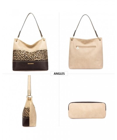 Hobo Bag Purses and Handbags for Women Top Handle Handbags with Pockets Zipper B-beige/Leopard/Coffee $13.06 Hobo Bags