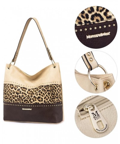 Hobo Bag Purses and Handbags for Women Top Handle Handbags with Pockets Zipper B-beige/Leopard/Coffee $13.06 Hobo Bags