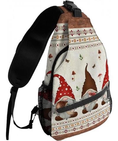 Sling Bag Crossbody Bag for Women Men Fall Watercolor Red and Orange Maple Leaves Waterproof Hiking Backpack Lightweight Ches...