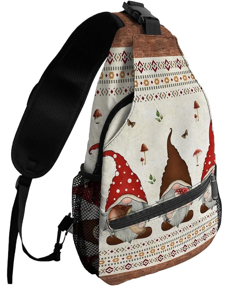 Sling Bag Crossbody Bag for Women Men Fall Watercolor Red and Orange Maple Leaves Waterproof Hiking Backpack Lightweight Ches...