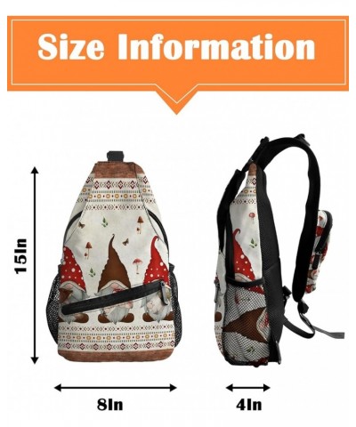 Sling Bag Crossbody Bag for Women Men Fall Watercolor Red and Orange Maple Leaves Waterproof Hiking Backpack Lightweight Ches...