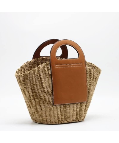 Handmade Straw Bag Hand-held Straw Woven Bag Woven Women's Bag (Color : D, Size : 22 * 25 * 45cm) D $135.12 Shoulder Bags