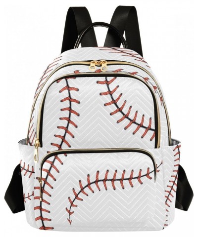 Funny Baseball Ball White Women Backpack Purse Ladies Fashion Shoulder Bag Daypack Travel Bag 7.5L $12.71 Backpacks