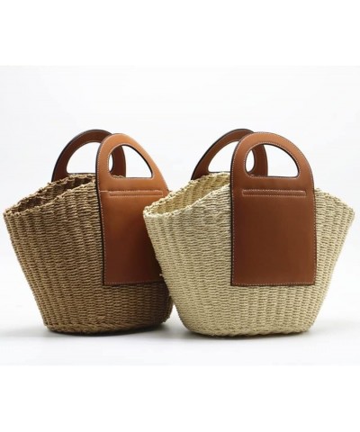 Handmade Straw Bag Hand-held Straw Woven Bag Woven Women's Bag (Color : D, Size : 22 * 25 * 45cm) D $135.12 Shoulder Bags