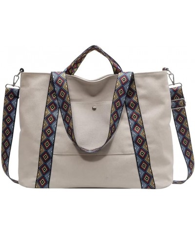 Women's Tote Purse Lightweight Shoulder Handbag Roomy Crossbody Bag Stylish Boho Purse Top Handle Satchel for Work White $37....