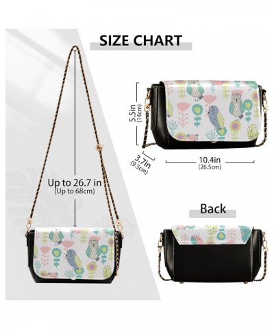 Cartoon Bunny Rabbit Women's Crossbody Handbags, PU Leather Flap Crossbody Bags, Women's Shoulder Handbag Purse Style18 $18.4...