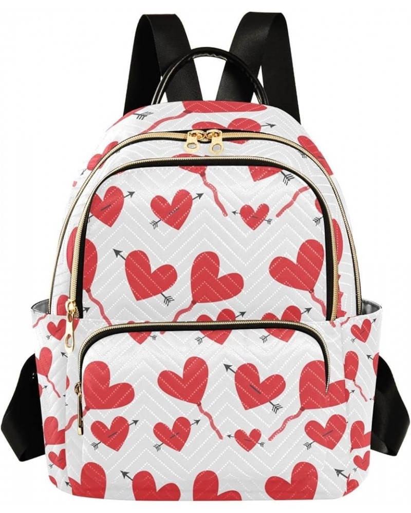 Women Backpack Heart Arrow Balloon Anti-Theft Travel Backpack with Luggage Belt Lightweight Handbag Roomy Double Zipper Weeke...