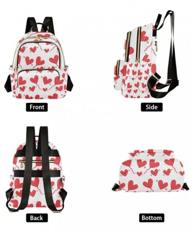 Women Backpack Heart Arrow Balloon Anti-Theft Travel Backpack with Luggage Belt Lightweight Handbag Roomy Double Zipper Weeke...