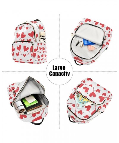 Women Backpack Heart Arrow Balloon Anti-Theft Travel Backpack with Luggage Belt Lightweight Handbag Roomy Double Zipper Weeke...