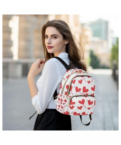 Women Backpack Heart Arrow Balloon Anti-Theft Travel Backpack with Luggage Belt Lightweight Handbag Roomy Double Zipper Weeke...